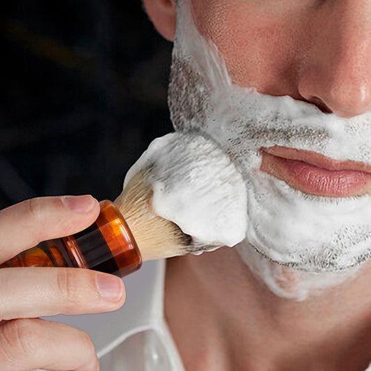 MUHLE  Men's Shaving Brush With Nylon Amber Handle