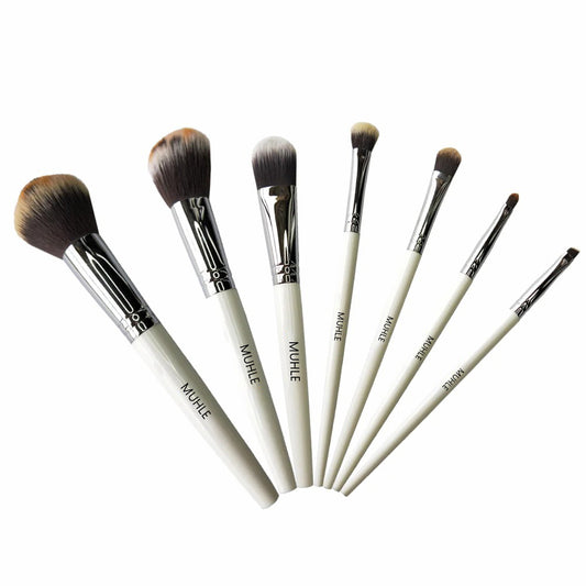 Perfection 7 Leopard Makeup Brushes Foundation Contouring Blending Eye Shadow Brow Makeup Brush Set